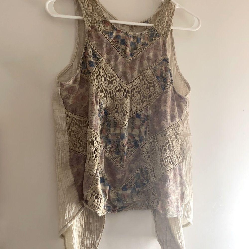 Gimmicks eyelet cut out open back tank